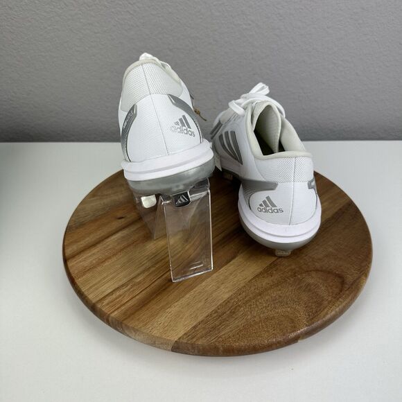 Adidas Purehustle 2 TPU Baseball‎ Softball Shoes White/Silver Metallic Women’s 7 - Picture 3 of 6